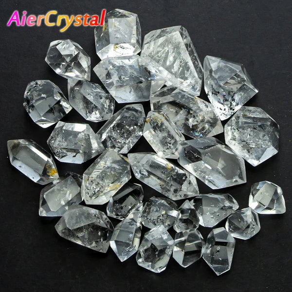 Herkimer Diamond Natural Clear Quartz Crystal Irregular Shape Specimen Polishing Process Reiki Crystal Rough Stone Collectible