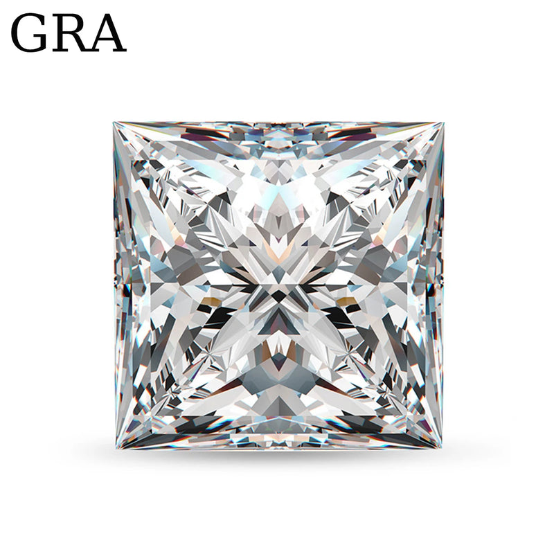 Princess Cut Moissanite Loose Gemstone Stones 0.06ct-10ct D Color VVS1 For Women Jewelry Diamond Ring Material with Certificate