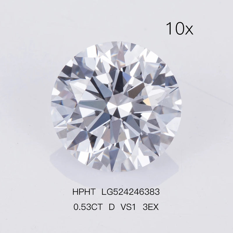 0.3ct 0.5ct 0.6ct 0.7ct 0.8ct 1ct 1.5ct Round Lab Grown Diamond  CVD HPHT IGI GIA Certificate Diamonds Stone Wholesale