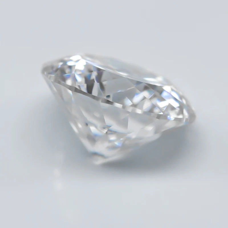 New White Round 100 Faceted Cut Moissanite Loose Stones 0.5-2ct D Color Moissanite Stone With GRA Certificate