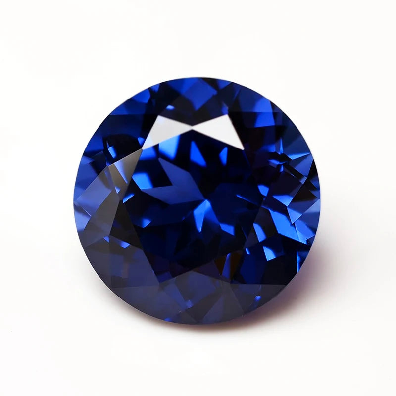 Royal Blue Lab Grown Sapphire Loose Gemstones Round Shape 3.0-12.0mm with AGL Certificate