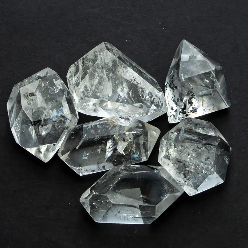 Herkimer Diamond Natural Clear Quartz Crystal Irregular Shape Specimen Polishing Process Reiki Crystal Rough Stone Collectible