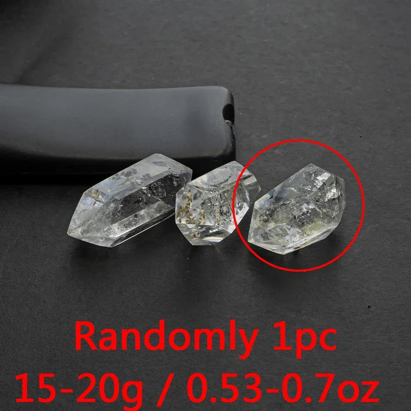 Herkimer Diamond Natural Clear Quartz Crystal Irregular Shape Specimen Polishing Process Reiki Crystal Rough Stone Collectible