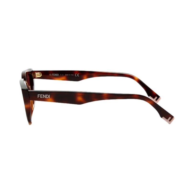 Fendi Way Pink Lenses Tortoise Shell Acetate Cat Eye Frame Sunglasses