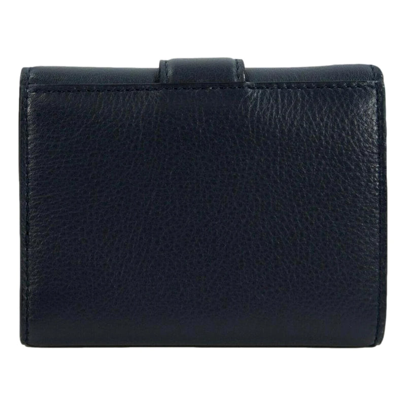 Jimmy Choo Cheri Dark Blue Leather Trifold Walllet 0SQM | 028