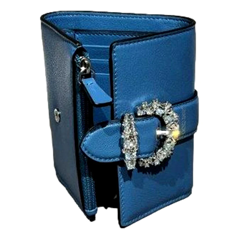 Jimmy Choo Cheri Parrot Blue Leather Trifoild Wallet 0SQM | 028