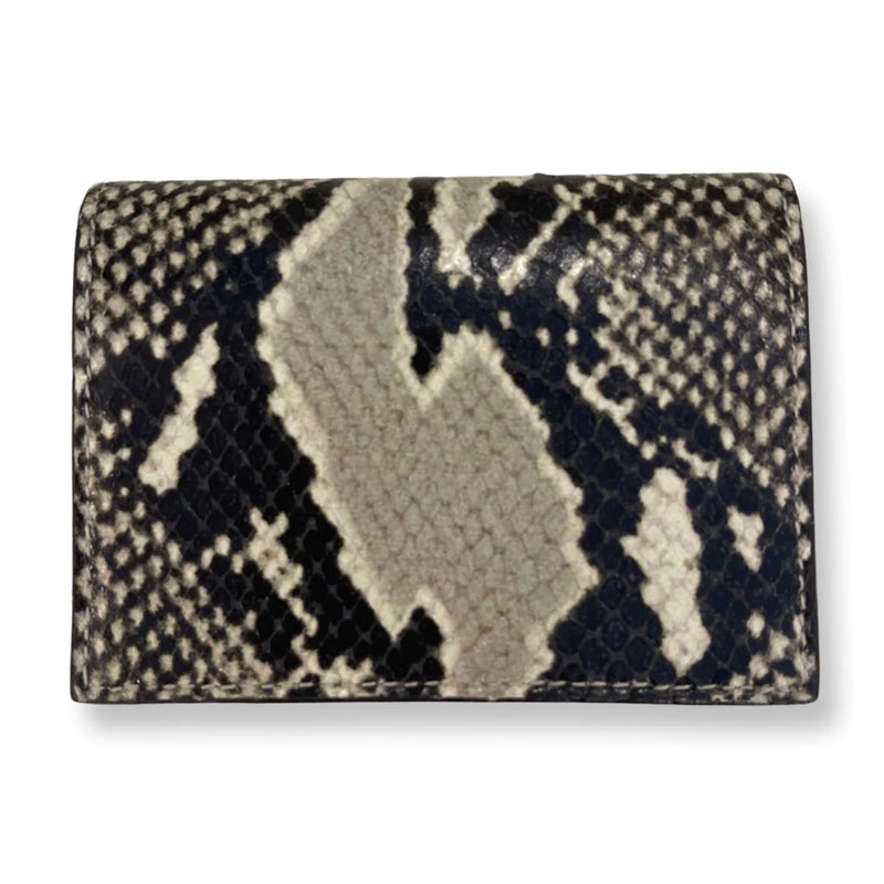 Jimmy Choo Martina Light Stone Snake Printed Leather Card Case OPSL | 028